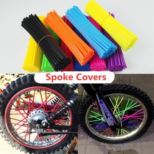 72Pcs/set Wheel Spoke Covers Wraps Rims Skins Protector Mountain Bike Motorcycle Fashion Decoration Motocross Decor