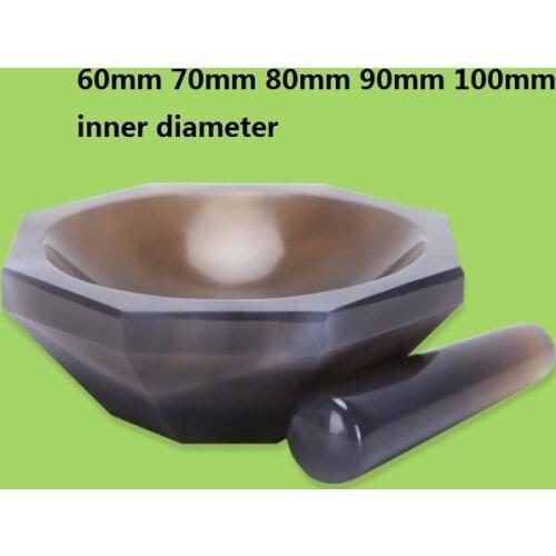 60mm 70mm 80mm 90mm 100mm id agate mortar agate e mortar Malou Mortar bar Mortar experiment Grinding mortar stick natural agate