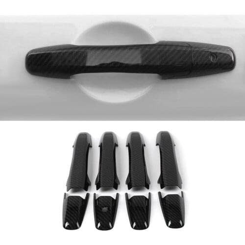Car Accessories ABS Carbon Gate Door Handle Trim Frame Sticker Cover Exterior Decoration Molding for Honda Civic 8th 2005-2011