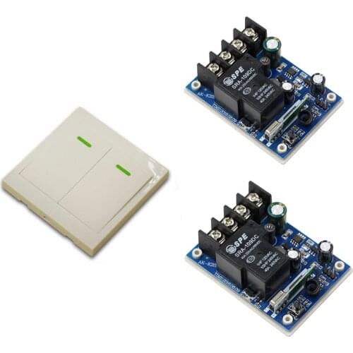 Wide Voltage 1 CH RF Wireless Remote Control Switch 2 Receiver+ Transmitter Simple Connection Household Appliances Lamp