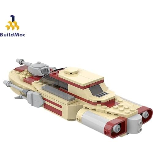 BuildMoc Space Wars Creator Expert Rebel Combat Speeder Spaceship Model Sets Building Blocks Bricks Toys For Children