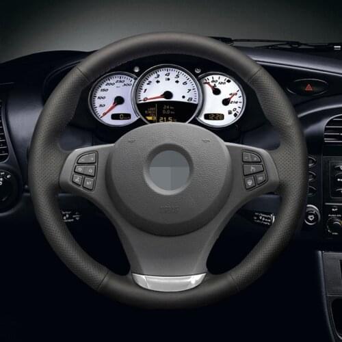 Black Artificial Leather Car Steering Wheel Cover for BMW E83 X3 2003-2010 E53 X5 2004-2006