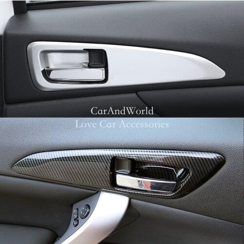 For Mitsubishi Eclipse Cross 2018 2019 Inner Door Bowl Handle Frame Cover Trims ABS Chrome Stickers Car-Styling Accessories