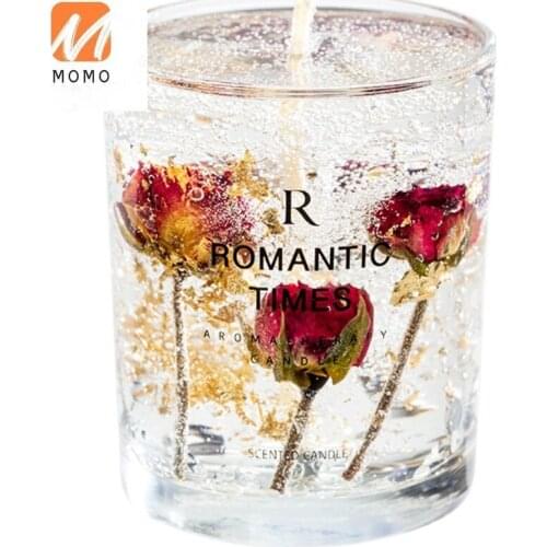 Flower Jelly Essential Oil Aromatherapy Candle Bedroom and Household Fragrance Beautiful Romantic Flirting Gift Box