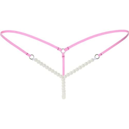 Hot Sale Women Sexy Underwear Sexy G String Pearls Thongs Erotic Lingerie Sexy Transparent Panties