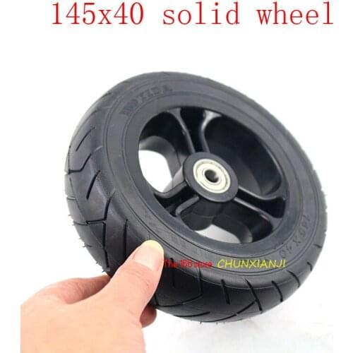 Lightning shipment 6 inch solid wheel 145X40 solid tire 145*40 tyre with plastic hub fits for electric scooterChildrens trolley