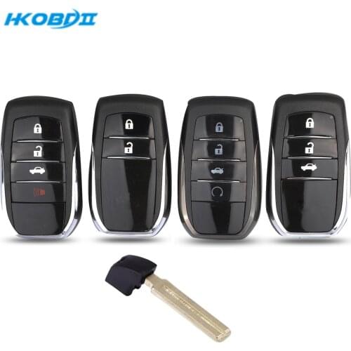 HKOBDII 2/3/4 Buttons Remote Car Key Shell Cover Case ForToyota Chr C-hr Land Cruiser 200 Avensis Auris Corolla Smart Key