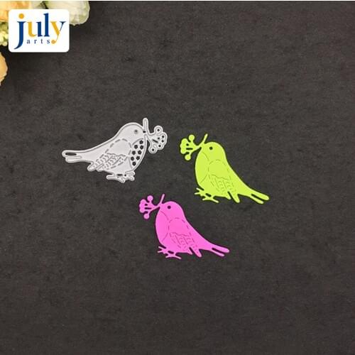 Julyarts Cutting Dies Silver Bird Embossing Stencil For DIY Scrapbook Paper Album for Handwork Carbon Steel Creative New Dies