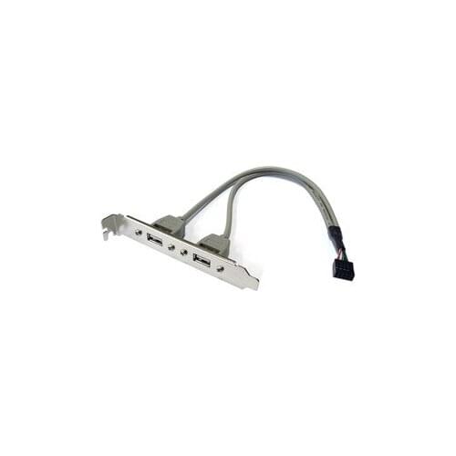 Xiwai PCI USB 2.0 A Type Female Screw to Motherboard 9pin Header Cable with Bracket