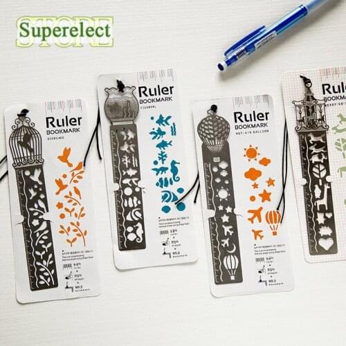 Creative multi functional Painting Metal Ruler Hand Account Hand Copy Report Template Hollow Ruler Drawing