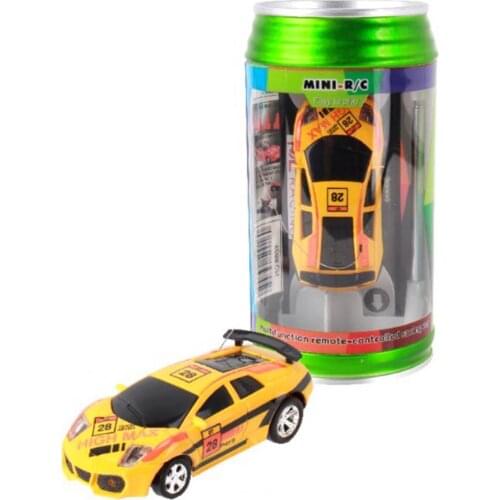 Creative Coke Can Mini Electric Remote Control Racing Car with Lights Kids Toy