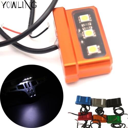 Motorcycle Angle Aluminum License Number Plate Frame Holder led light tail light For YAMAHA YZF R1 R3 R6 R15 R25 FZ6 MT-07 MT 09