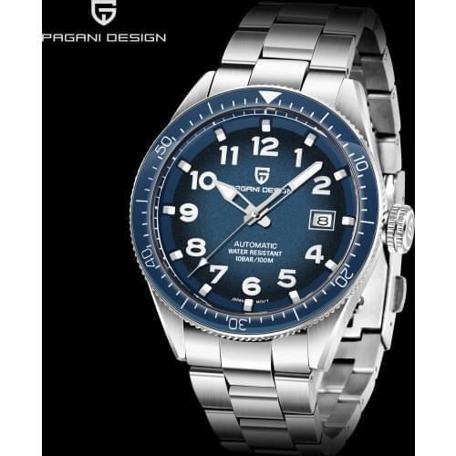 Men Watches PAGANI DESIGN Mechanical Automatic Waterproof Luxury Business Sports NH35A Diver Blue Watch Clock Relogio Masculino