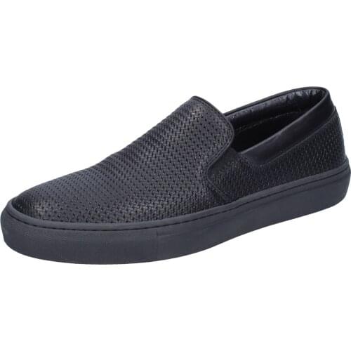 TRIVER FLIGHT Slip on men leather black