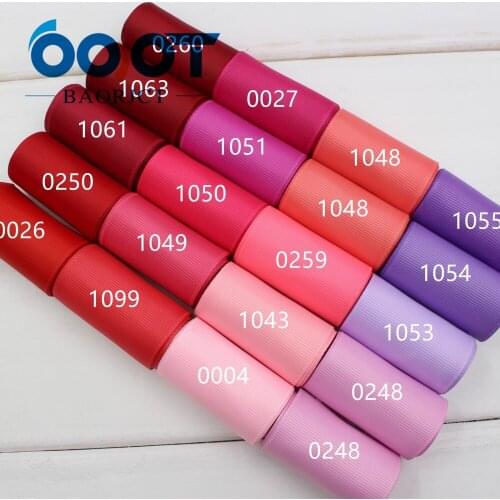 OOOT BAORJCT 173244 50mm10yard Solid Color Ribbons Thermal transfer Printed grosgrain Wedding Accessories DIY handmade material