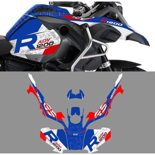 Motorcycle Full Decals Kit Case for BMW R1200GS Adventure ADV 2014-2018 Anti-flower stickers Plate shell anti-flower stickers