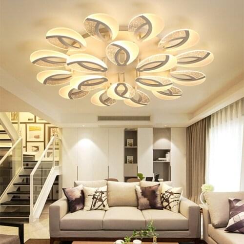 Modern Led Chandelier Dining Room Living Room Bedroom Led Lamp Light Memory Function Led Ceiling Chandelier Lighting Fixture