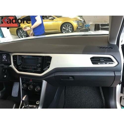 Carbon Fiber Air Vent Outlet Cover Center Control Panel Cover Trim Car Accessories For Volkswagen T-Roc TROC 2017 2018 2019