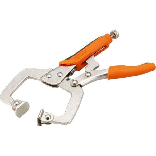 Uxcell C-Clamp Locking Pliers TPR Handle 6-inch Pliers with Swivel Pads