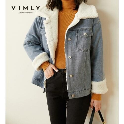 Женские джинсовые куртки Vimly China At AliExpress