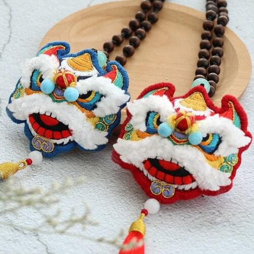 Embroidery DIY Manual Self-Embroidered Yu Shou Peace Symbol Lion Material Package Amulet Ping An Fu Purse Sachet Embroidery