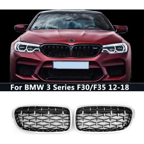Top Quality Meteor Type Double Line Car Front Kidney Grille Grills For BMW 3 Series F30 F35 2012-2018 Car Tuning Accessories