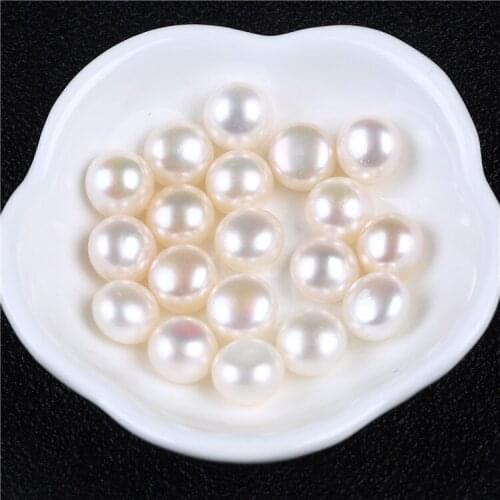 Good quality 10-11mm button shape pearl loose beads for making jewelry