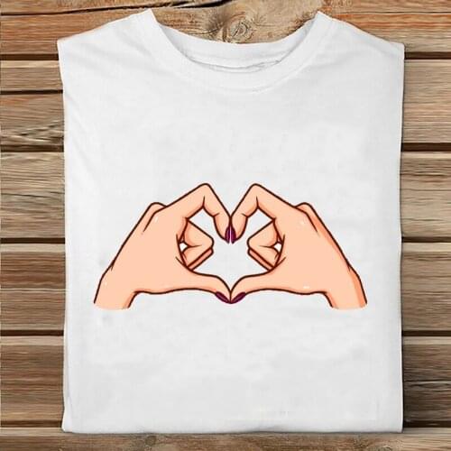 Women Short Sleeve Love Valentine Lover Cute Summer Casual Spring Clothes Print Tshirt Female Tee Top Ladies Graphic T-shirt