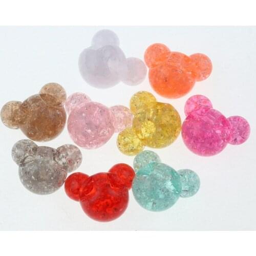 10Pcs 20-29mm Mixed Acrylic Beads Jewellery Making Loose Spacer Beads Bracelet Necklace Charm Jewelry Finding Handmade Hole 4mm