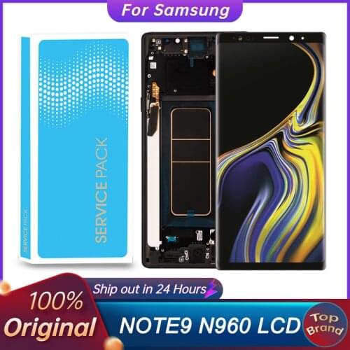 100% NEW ORIGINAL 6.4'' Note9 LCD with frame For SAMSUNG GALAXY Note 9 N960F SM-N960F/DS Display Touch Screen Digitizer Repair