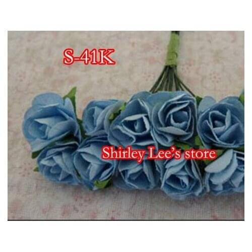 144 bunches=1728pcs tiny paper rose in BLUE,craft supplies, for scrapbooking,card making(Free Shipping by EMS)