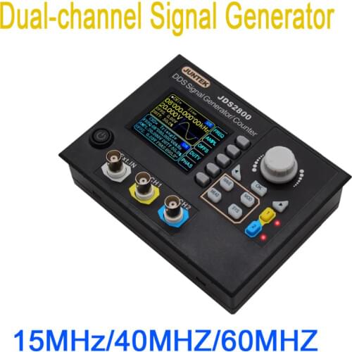 15MHz DDS Dual-Channel signal generator Source Arbitrary Waveform Pulse Sweep Counter Frequency meter 2.4" TFT color LCD display