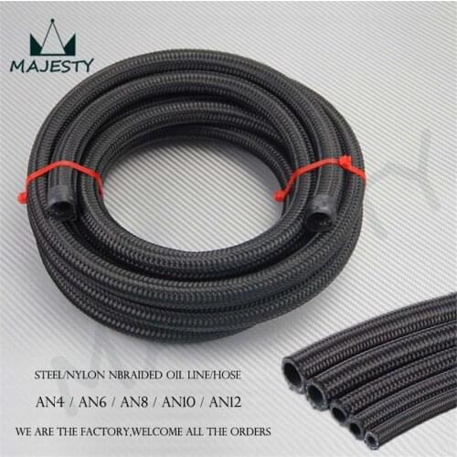 5M STAINLESS STEEL/NYLON BRAIDED 15KPSI AN6 6-AN OIL/FUEL LINE/HOSE 5METER 16feet