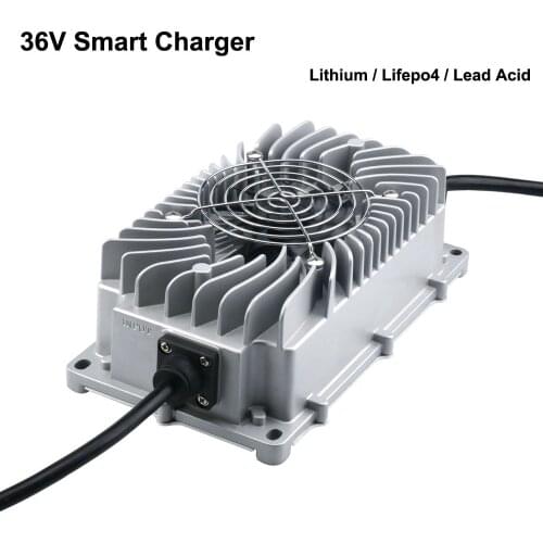600W Waterproof 36V 10A 12A LiFePO4 Lead Acid Lithium Charger 42V 43.8V Full Seal Smart Charger For Golf Cart Clearner Car