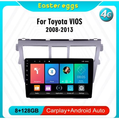 Eastereggs For Toyota VIOS 2008-2013 year 2 din Android 9 Inch Car wifi GPS google igo Navigation Radio Multimedia Player