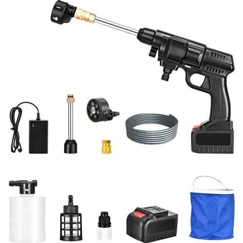Cordless Pressure Washer 24V 4000mAh 200W Max 400PSI Battery-Powered Portable Power Washer Electric Cleaner with 6-in-1 Nozzle