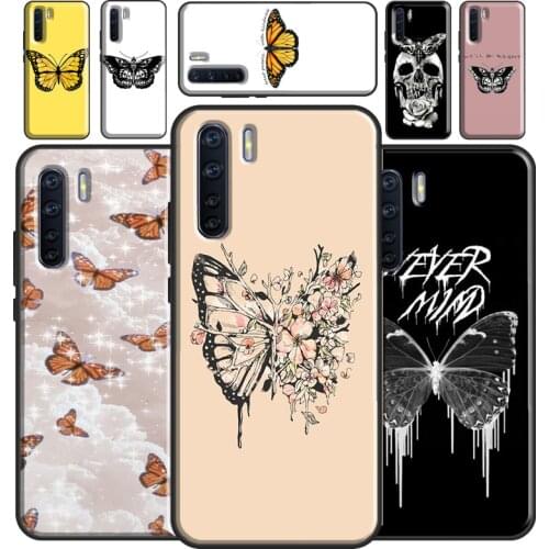 Butterfly Aesthetic Case For OPPO A93 A91 A83 A5 A9 A31 A53 2020 A52 A72 A15 A3S A5S F5 Find X3 Pro Cover Capa