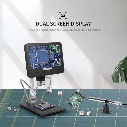 200x Digital Electronic Microscope Portable 2MP VGA Microscopes 7"HD LCD Pcb Phone Repair Jewellery Appraisal Magnifier Camera