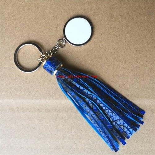 Sublimation long leather tassels key chains Snake skin key ring for Bag accessories hot transfer printing consumables 30pcs/lot