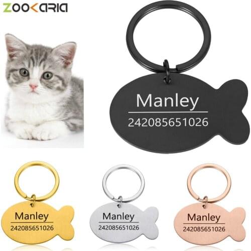 Free Engraving Pet ID Tag for Puppy and Cat Dog Collar Accessories Dogs ID Tags Customized Pet Identity Card