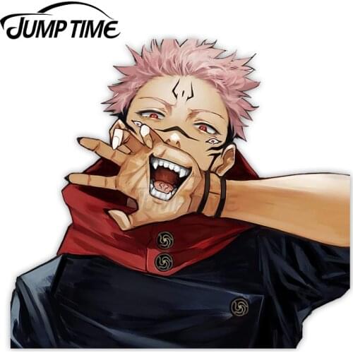 JumpTime 13 x 6.9cm For Jujutsu Kaisen Cartoon Car Stickers Car Accessories Decal Vinyl Material Anime JDM RV Creative Car Wrap
