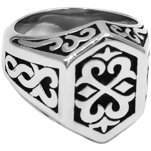 Fashion Norse Viking Biker Ring Stainless Steel Jewelry Charm Flower Tribe Celtic Knot For Men Women Wholesale SWR0989A