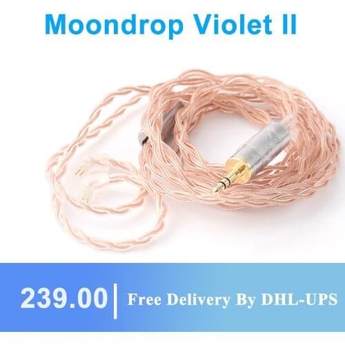 Moondrop Violet II 6N OCC 0.78 Double Pin 3.5mm Single End/2.5mm Balance/4.4mm Balance Plug Earphone Upgrade cable