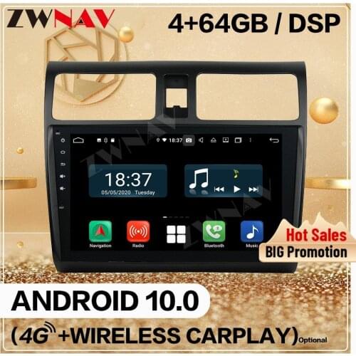 128G Carplay 2Din For Suzuki Swift 2005 2006 2007 2008 2009 2010 Android Multimedia Player Audio Radio GPS Navi Head Stereo Unit