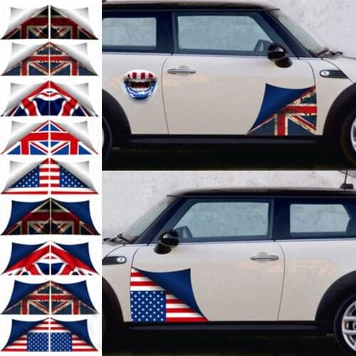 Union Jack Car Side Door Skirt Decal Sticker Decoration For Mini Cooper One JCW S R60 R55 R56 F55 F56 F60 Countryman Car Styling