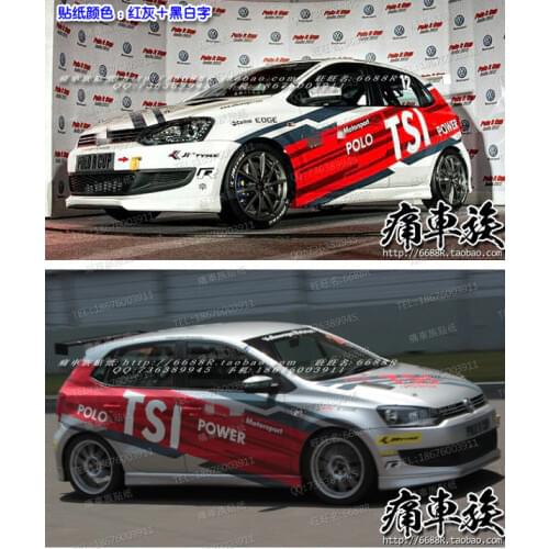 Car stickers For POLO 2013 Body appearance decorative stickers POLO racing film
