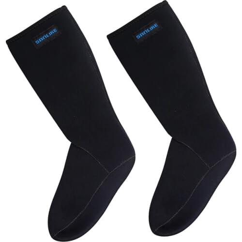 SANLIKE Incomplete Waterproof Socks Ventilation Neoprene Socks Boots for Diving Skiing Surfing Fishing Black