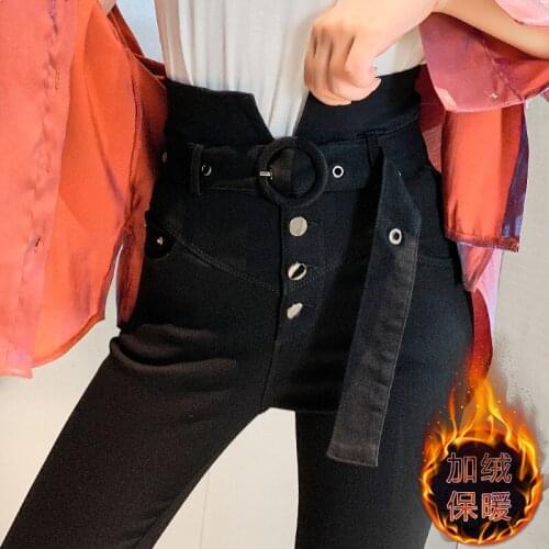 Fv244 2019 new autumn winter women fashion casual Ladies work wear nice LeggingsCashmere thick warm