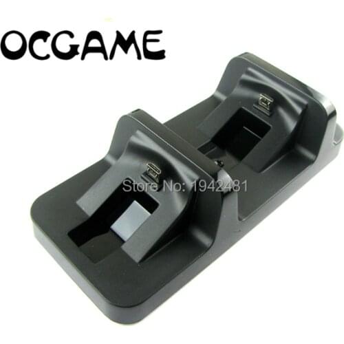 OCGAME New Dual USB Charging Dock Station Stand for PS4 PlayStation 4 Game Controller Black Charger