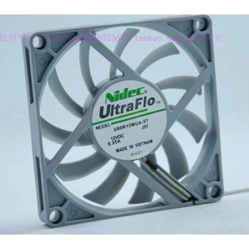 NEW NIDEC U80R12MUA-57 12V 0.25A 8010 8CM 2lines cooling fan